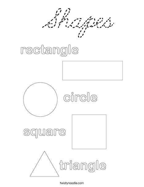 Shapes Coloring Page