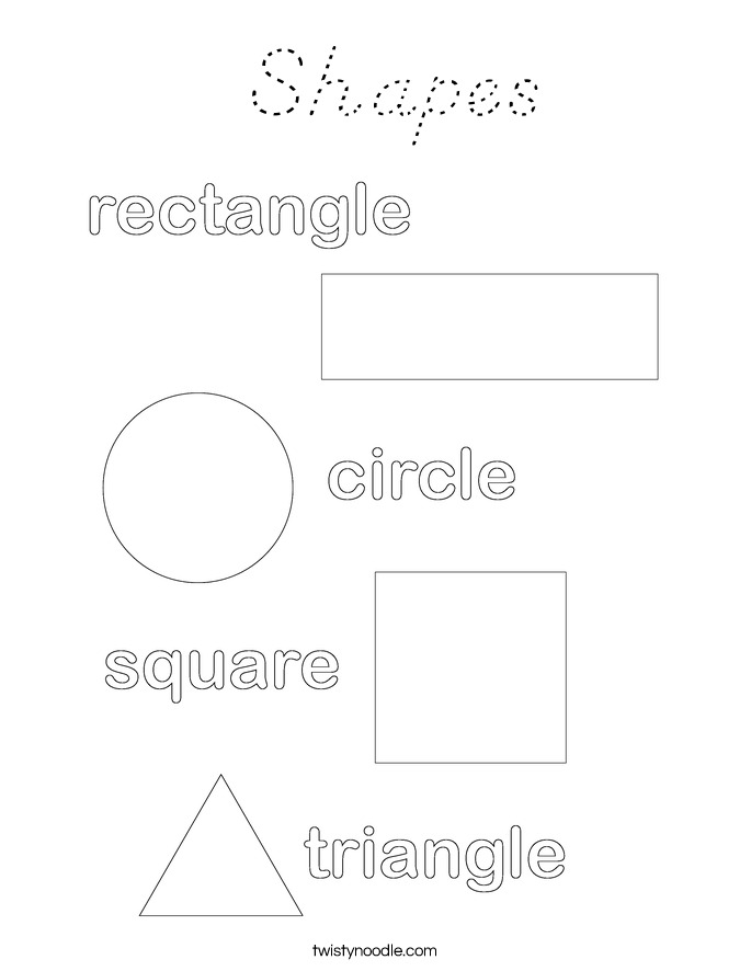  Shapes Coloring Page
