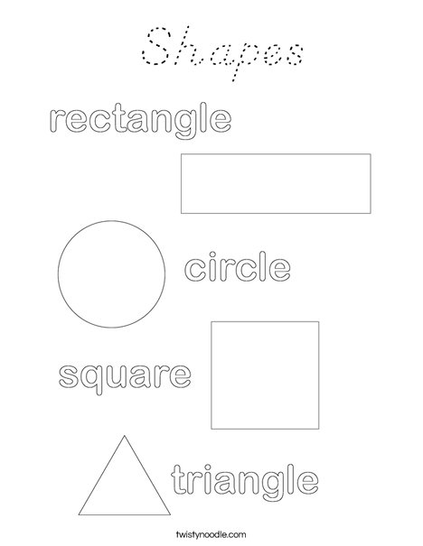 Shapes Coloring Page
