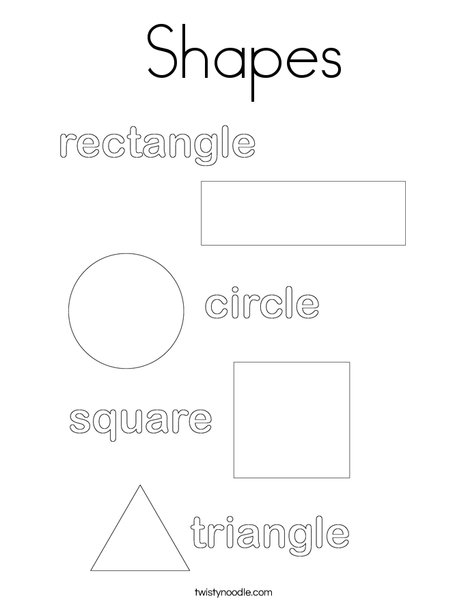 Shapes Coloring Page