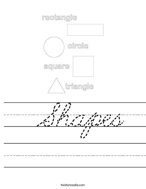 Shapes Worksheet