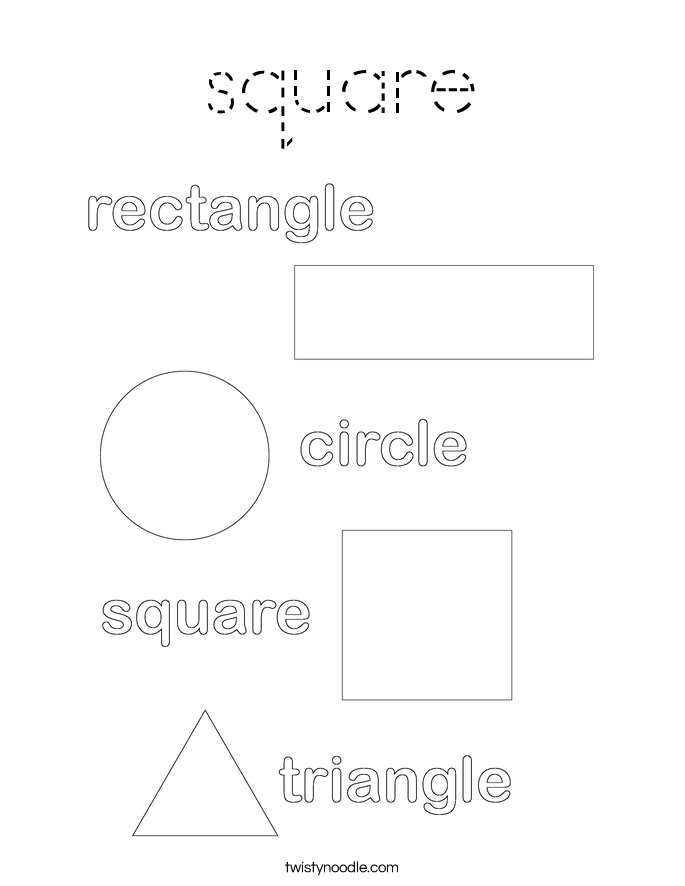 square Coloring Page