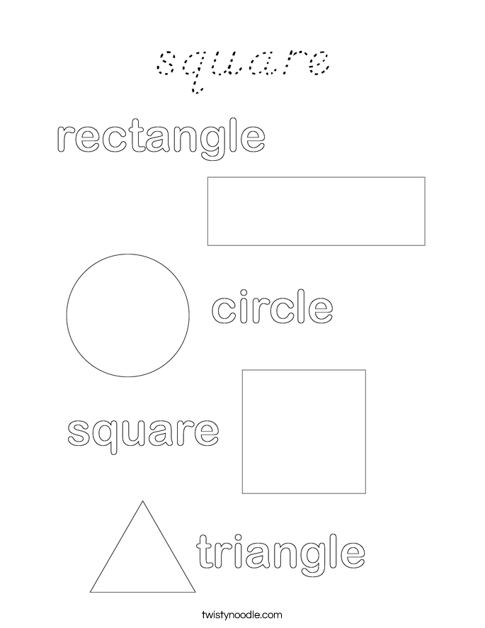 square Coloring Page