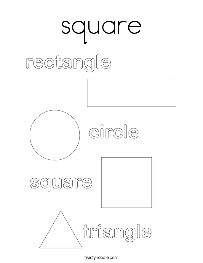 square Coloring Page