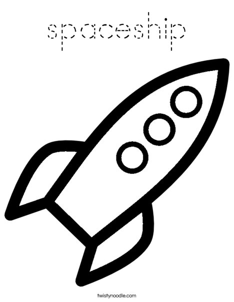 Shapeship Coloring Page