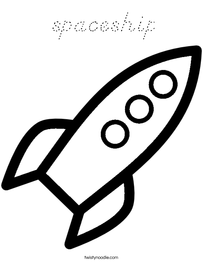 spaceship Coloring Page