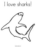 I love sharks!Coloring Page