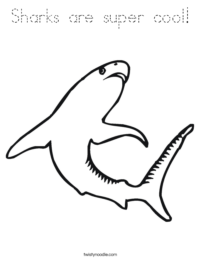 Sharks are super cool! Coloring Page