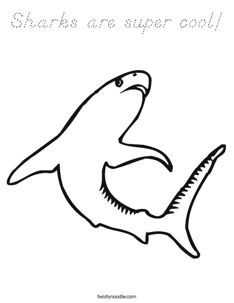 Swimming Shark Coloring Page