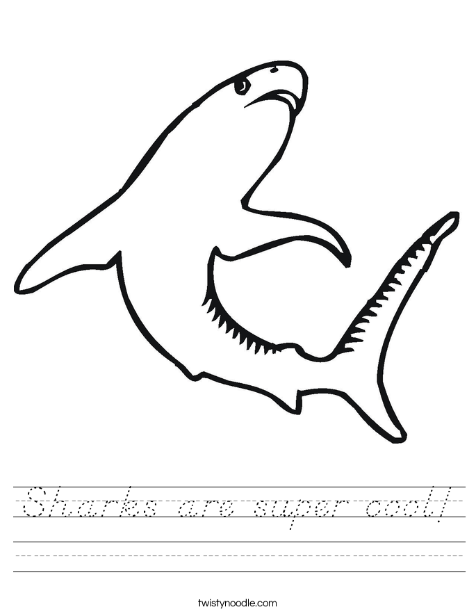 Sharks are super cool! Worksheet