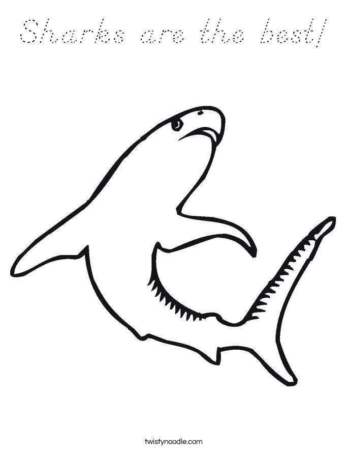 Sharks are the best! Coloring Page