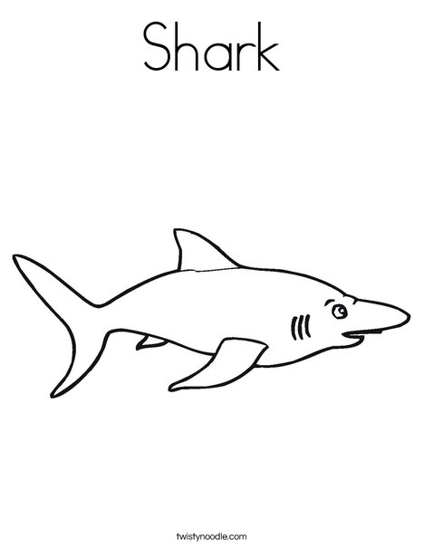 Shark Coloring Page - Twisty Noodle