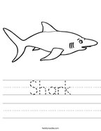 Shark Handwriting Sheet