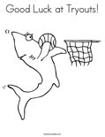 Good Luck at Tryouts! Coloring Page