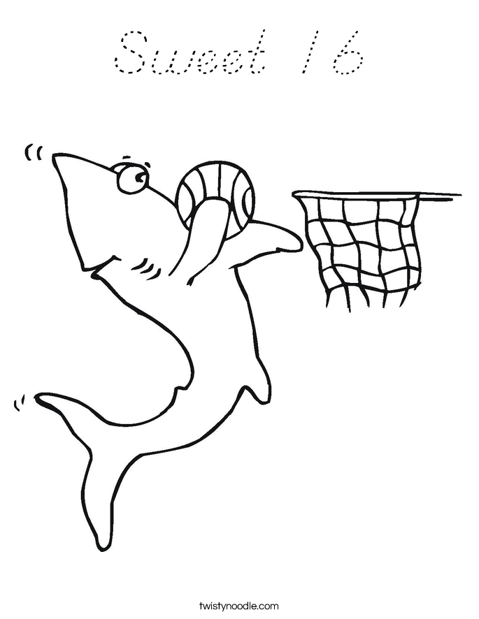 Sweet 16 Coloring Page