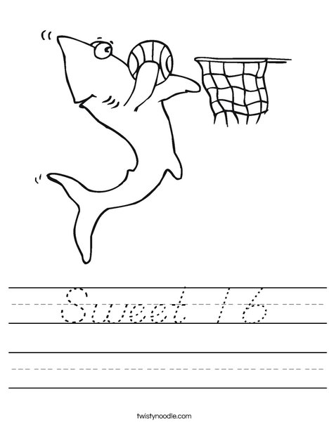 Sharks love Basketball! Worksheet