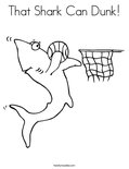 That Shark Can Dunk! Coloring Page
