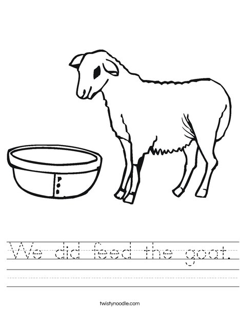 Goat Worksheet