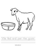 We fed and pet the goats Worksheet