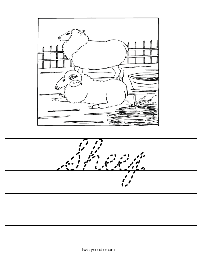 Sheep Worksheet