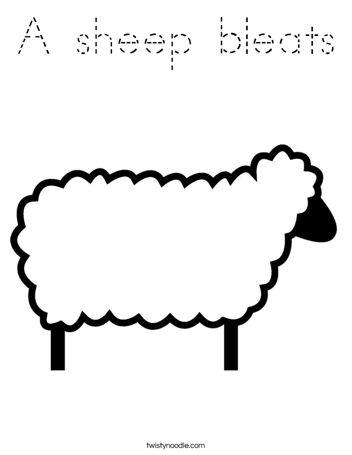 A sheep bleats Coloring Page