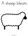 A sheep bleats Coloring Page