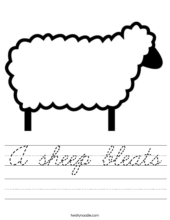 A sheep bleats Worksheet