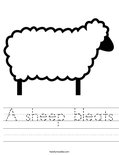 A sheep bleats Worksheet