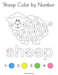 Sheep Color by Number Coloring Page