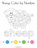 Sheep Color by Number Coloring Page