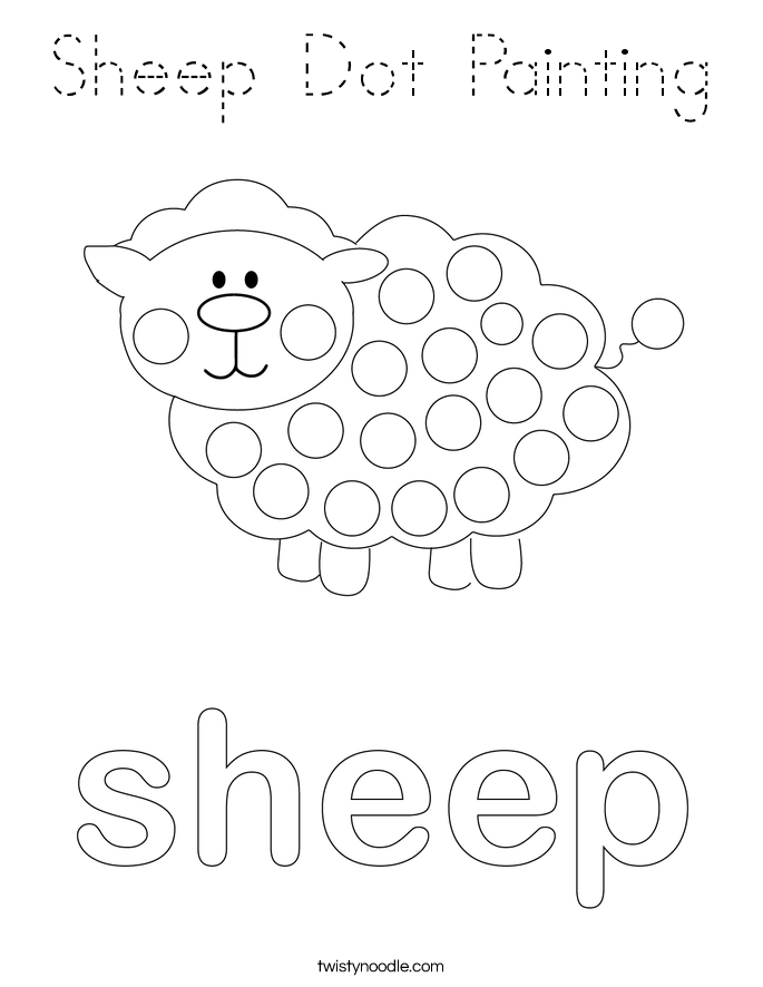 Sheep Dot Painting Coloring Page
