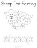 Sheep Dot Painting Coloring Page