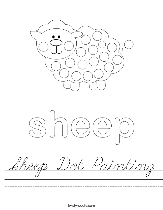 Sheep Dot Painting Worksheet