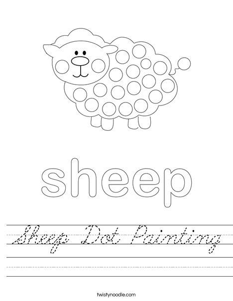 Sheep Dot Painting Worksheet