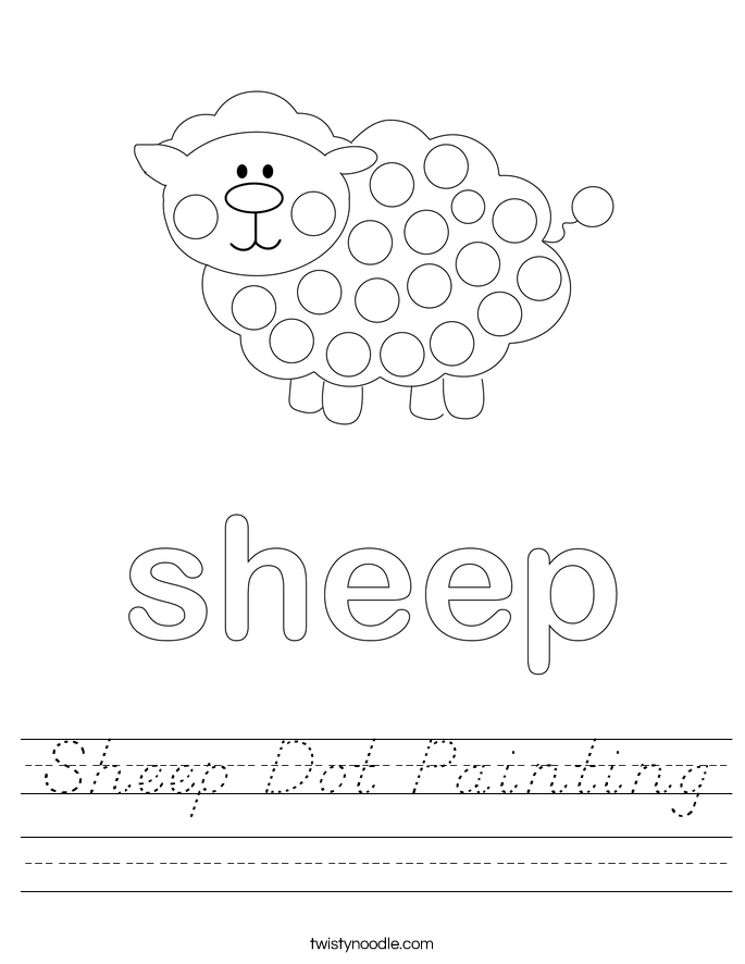 Sheep Dot Painting Worksheet