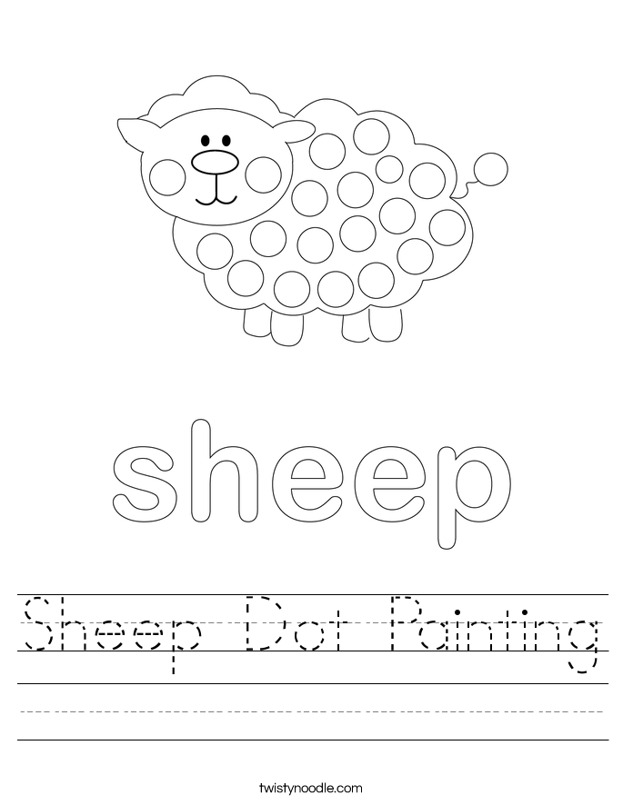 Sheep Dot Painting Worksheet
