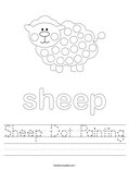 Sheep Dot Painting Worksheet