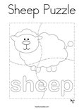 Sheep Puzzle Coloring Page