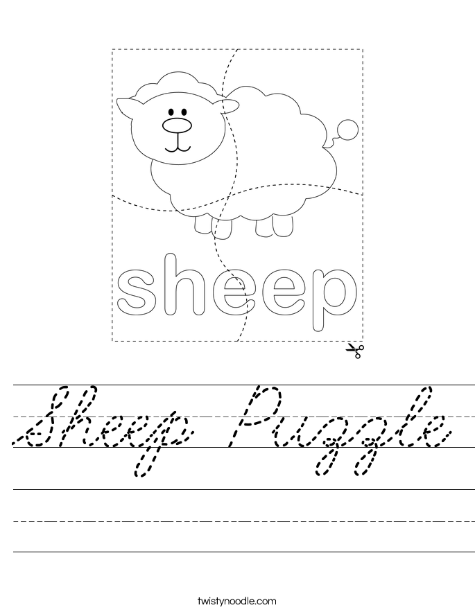 Sheep Puzzle Worksheet