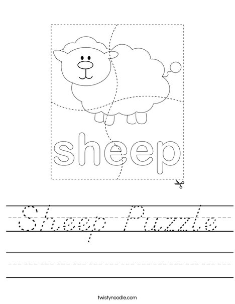 Sheep Puzzle Worksheet