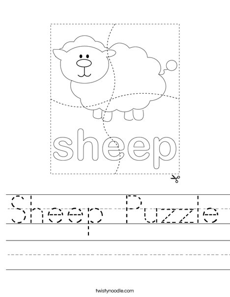 Sheep Puzzle Worksheet
