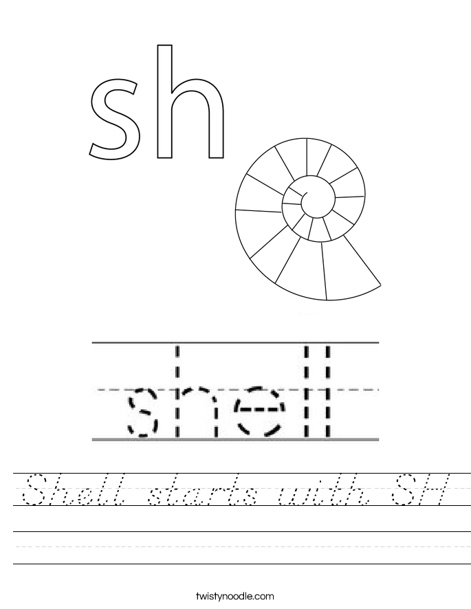 Shell starts with SH Worksheet