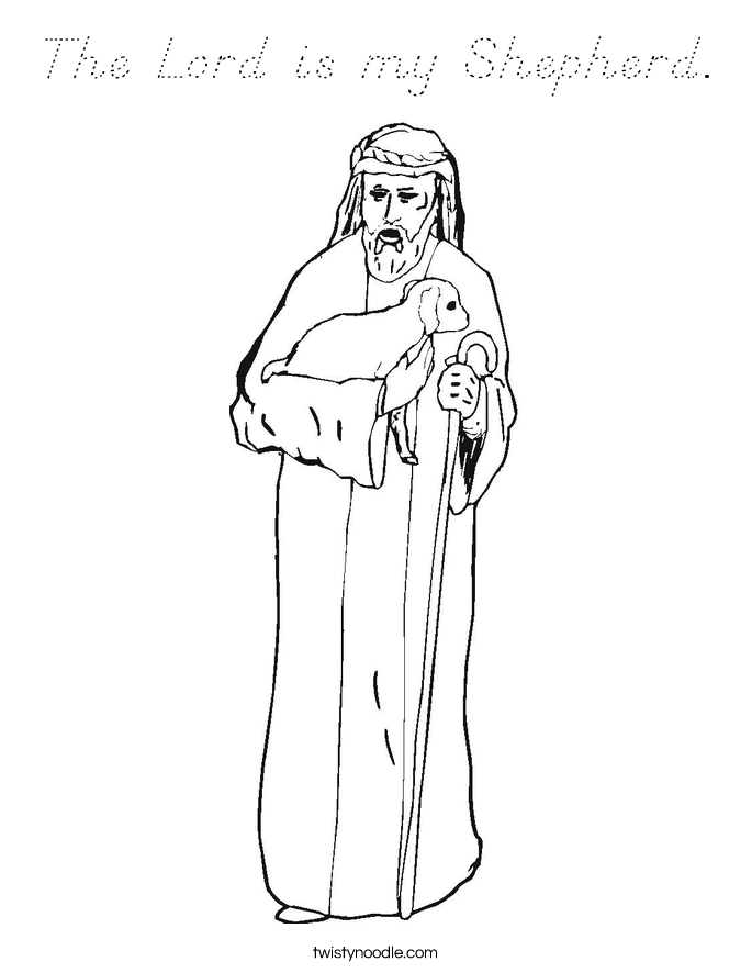 The Lord is my Shepherd. Coloring Page
