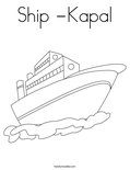 Ship -Kapal Coloring Page