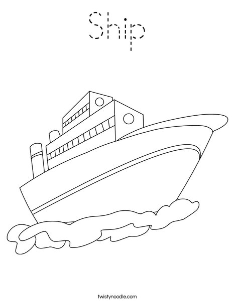 Ship Coloring Page