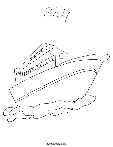 Ship Coloring Page