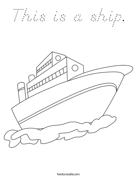 Ship Coloring Page