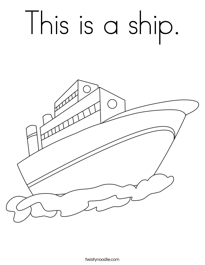 This is a ship. Coloring Page