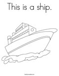 This is a ship.Coloring Page