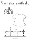 Shirt starts with sh Coloring Page